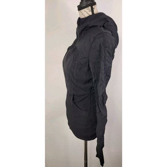 Lululemon Dance Studio Jacket Hooded Size 6 Black Gray Reversible - Picture 6 of 12